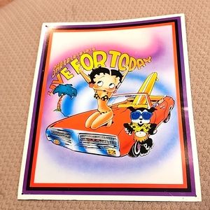 Betty Boop "Live For Today" Tin Sign